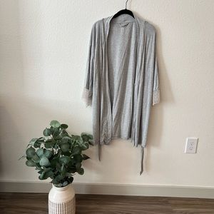 Target grey lace robe